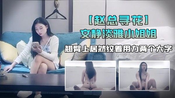 赵总寻花外表.看着文静淡雅小姐姐翘臀上居然纹着用力两个大字果然极品尤物